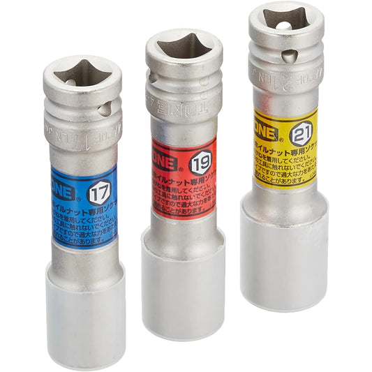 TONE Quick fit thin long foil nut socket set with protector HAPQF403LN Drive angle 12.7mm (1/2") Contents 3 items