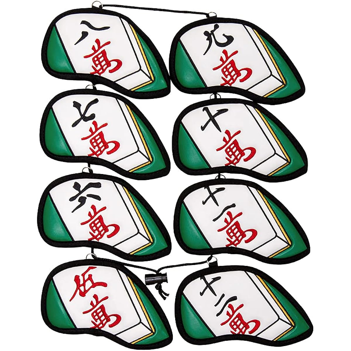 Linkx Mahjong Iron Cover Set of 8 Man's Head Cover (#5-9,P,A,S)