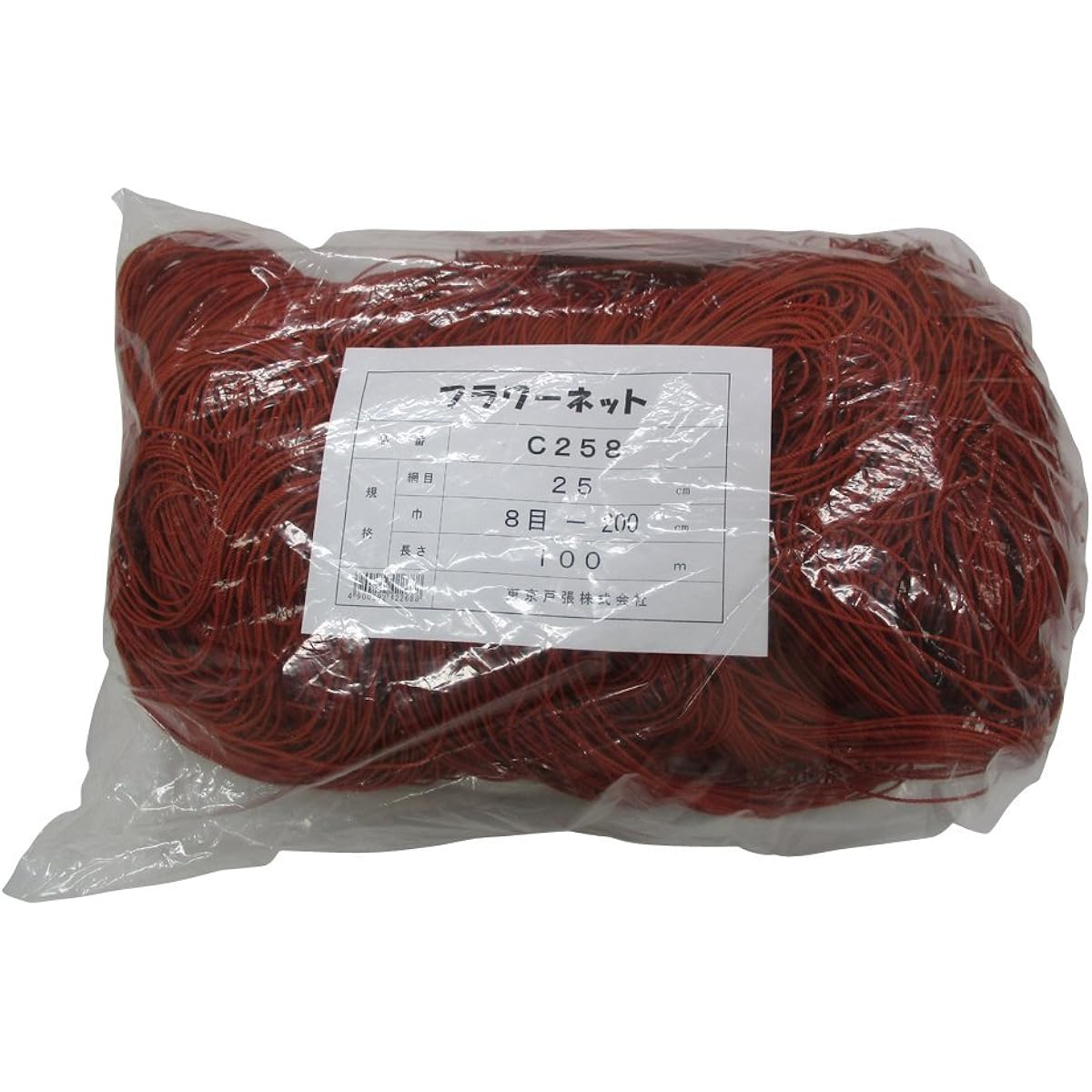 Tokyo Tobari Flower Net C Type 25cm square 8 stitches x 100m [Brown/400d x 24 strands] C258 522268