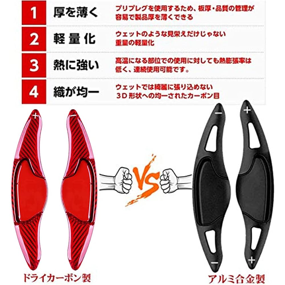STISpeed Honda Fit Carbon Honda Paddle Shift Cover Paddle Extension S660 Vezel Fit Grace Shuttle GK3/GK4/GK5/GP5/GP6 Nbox SLASH Jade RS Red