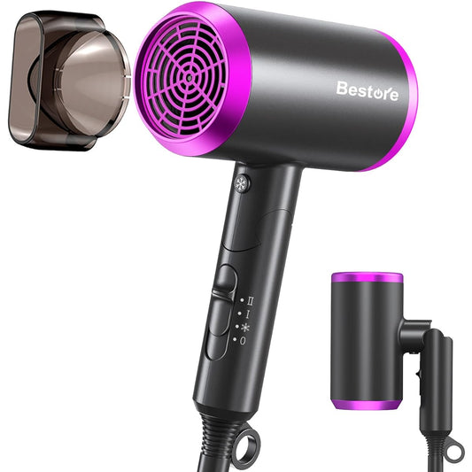 Hair Dryer, Large Air Volume, Quick Drying [2024 Improved Model] Hair Dryer, Ultra Lightweight, Ranking, 1300W, Foldable, Portable Hair Dryer, Negative Ions, 3 Level Adjustment Modes, Small Size, Comes with Nozzle, Overheat Prevention Function, Home Use/