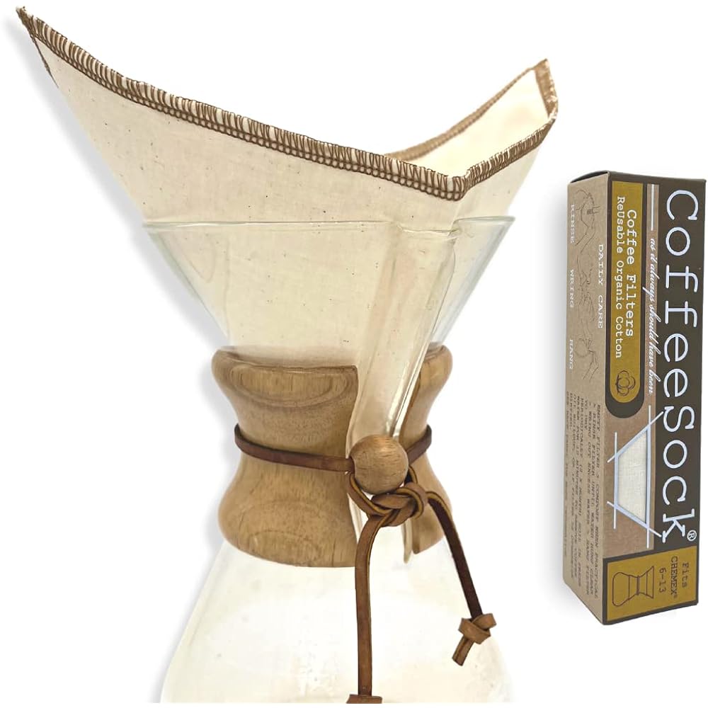 CoffeeSock Chemex Filter - Made from USDA Certified Organic Cotton