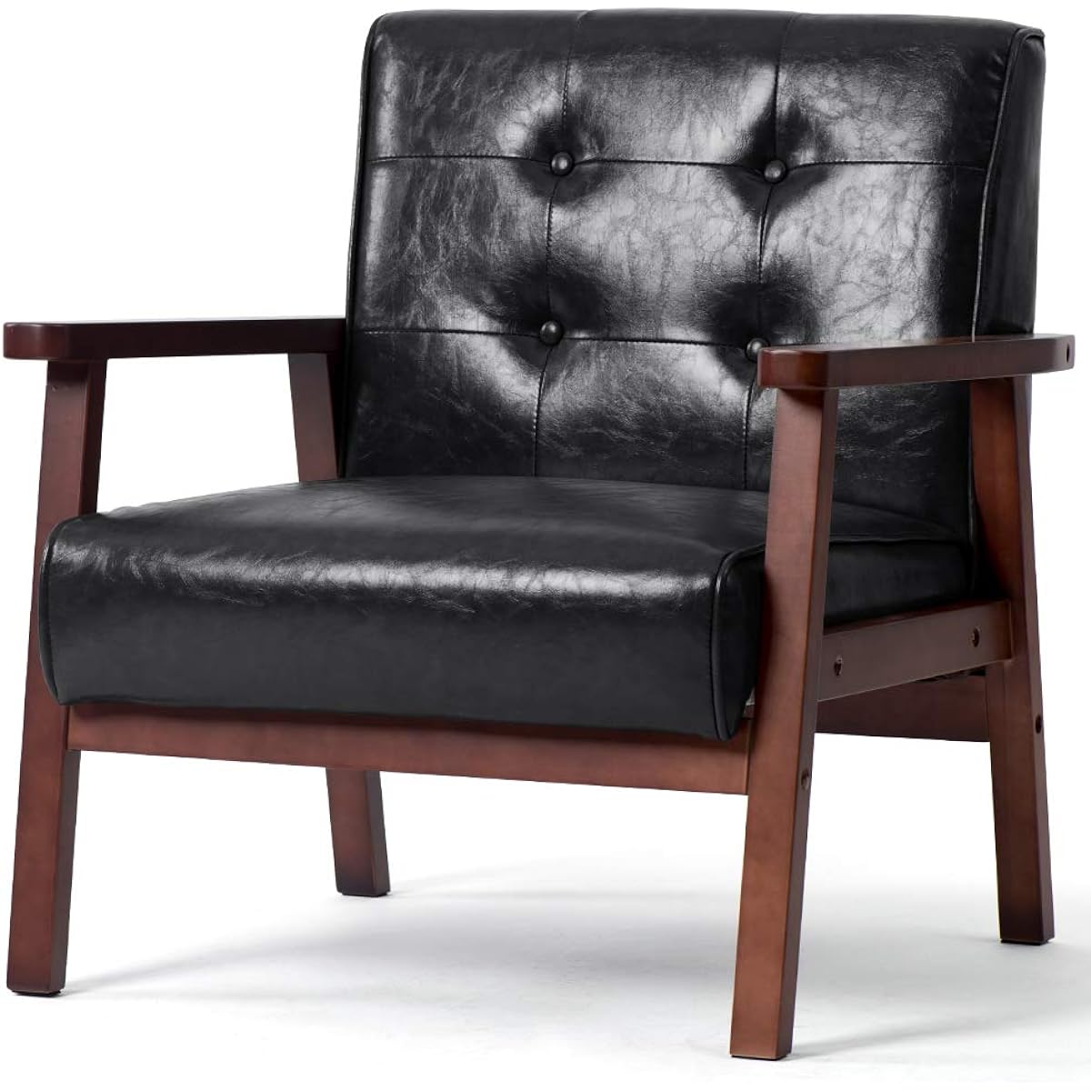 OSJ Sofa 1 Seater Black Retro Modern 61×66×76