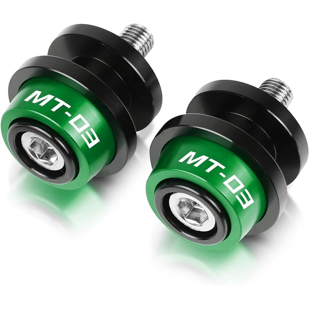 DOOREX Motorcycle CNC Aluminum Stand Screw 6mm Swingarm Slider Spool Accessories Yamaha MT03 MT-03 2005-2021 2020 2019 Swingarm Slider Spool (Size: 6MM Green)