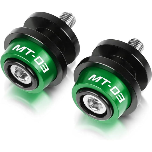 DOOREX Motorcycle CNC Aluminum Stand Screw 6mm Swingarm Slider Spool Accessories Yamaha MT03 MT-03 2005-2021 2020 2019 Swingarm Slider Spool (Size: 6MM Green)
