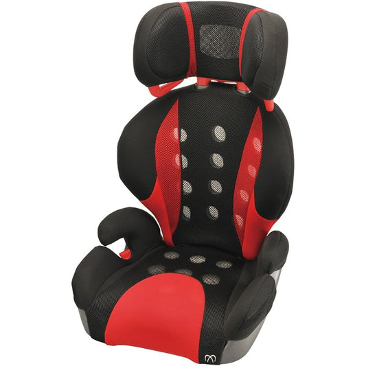 Alebebe child seat, usable from 3 years old, seat belt fixed, Sarat Highback Jr. Quattro Scarlet Black, lightweight and breathable model ALJ208