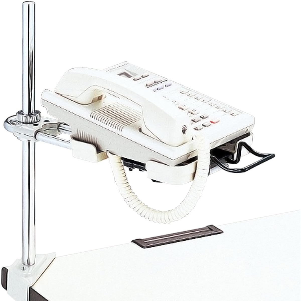 Plus Telephone Stand Corner Clamp with Sliding Mechanism Adjustable Receiver Size Disc H8~40cm 22-319