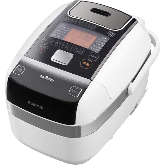 Iris Ohyama Rice Cooker 3 Cups Rice Shop Umami Brand Measured Cooking Pressure IH Rice Cooker Calorie Display Function Recipe Included RC-PC30-W