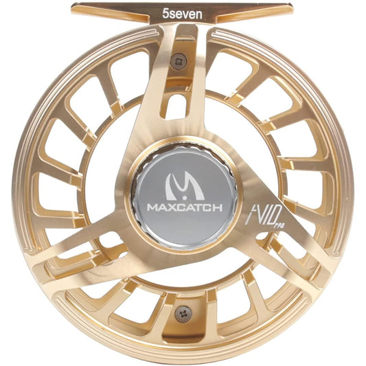 Maxcatch AVID PRO Fly Reel, CNC Machined Aluminum Body Extra Large Arbor Design Fly Fishing Reel - 3/5, 5/7, 7/9 Weight
