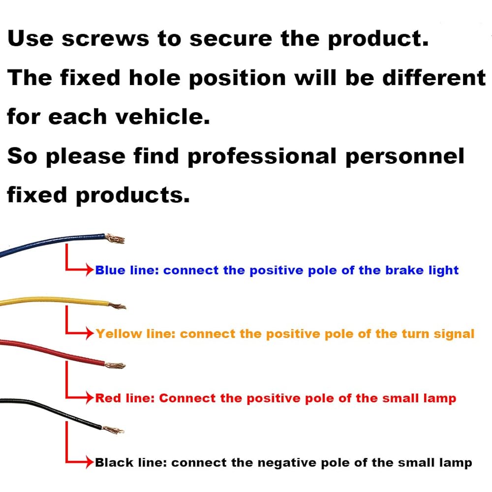 RUIHE 3D LED Rear Bumper Reflector Winker Brake Tail Light Lamp Trim Fit Ford Focus Hatchback ST Electric Titanium SEL