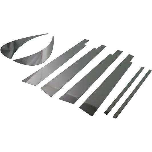 BRIGHTZ Aristo JZS160 JZS161 Super Mirror Stainless Steel Black Plated Pillar Panel Visor Useful 8PC [PIL-BLA-087] 10699