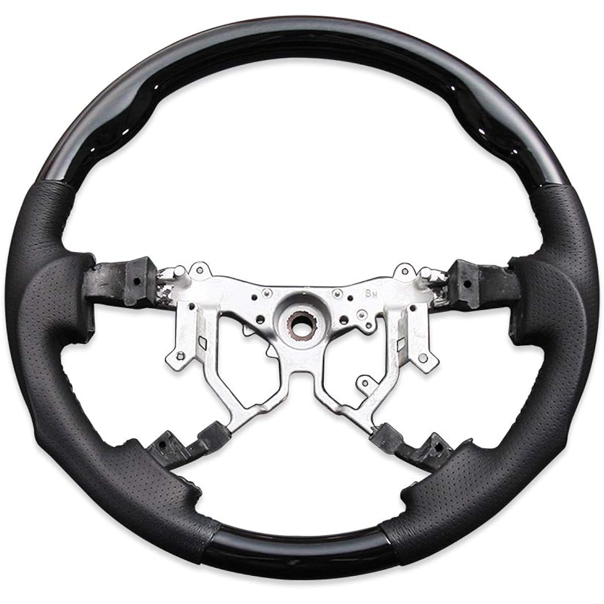 Genuine Replacement Steering HIACE Hiace 200 Series 4 Type 5 Type 6 Gun Grip Type Handle Custom Parts (Black Wood Grain)