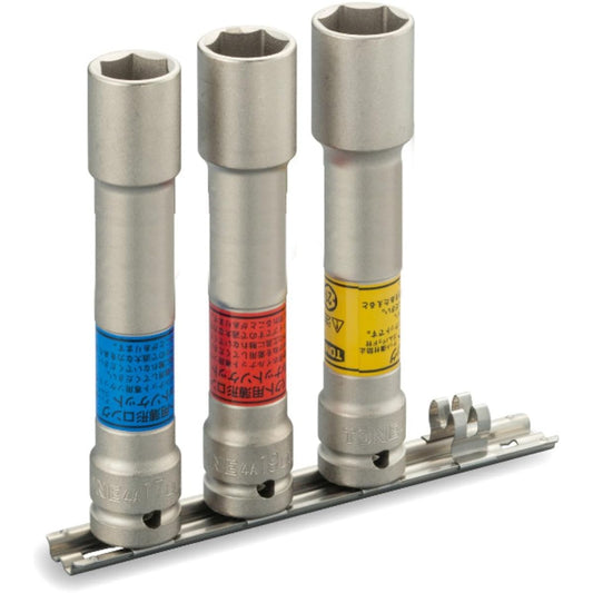 TONE Thin long foil nut socket set for impact (with holder) HA403LLN Drive angle 12.7mm (1/2") Contents 3 items