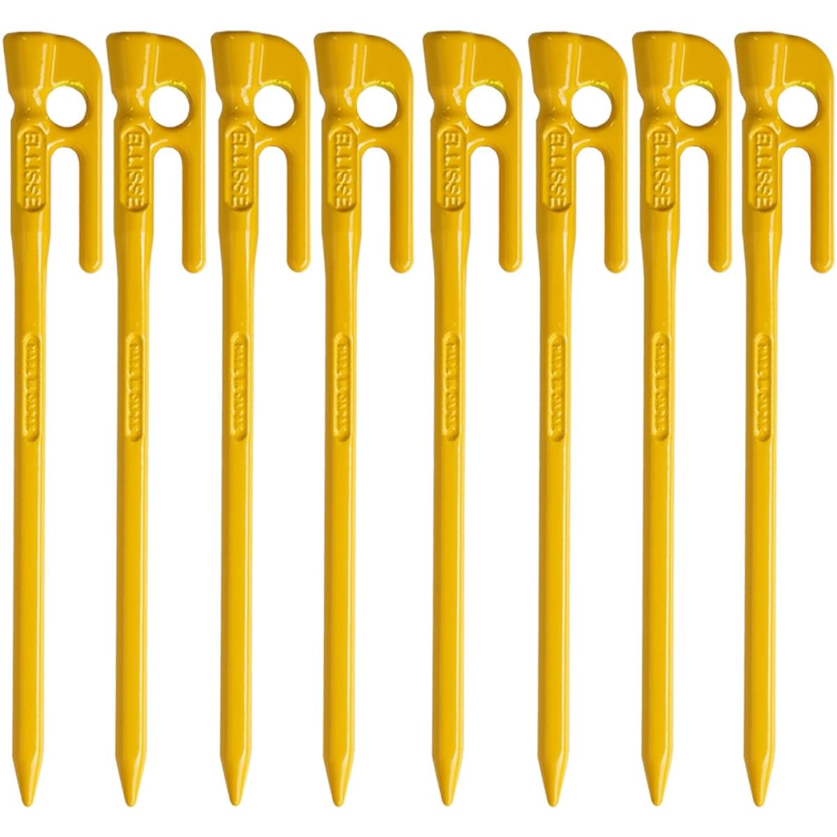 ELLISSE Forged Peg Elisse Stake 18cm Yellow Powder Coating MK-180YL MADE IN JAPAN (Set of 8)