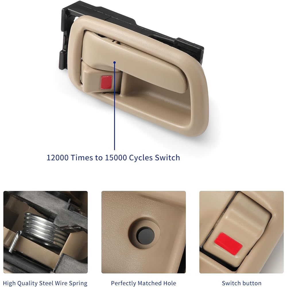 LCYOLADA interior door handle with bezel (pair) Beige Front Left Driver & Usuke Hand seat 2000-2006 Toyota Tandra 692060C010B2 69206-010-B2