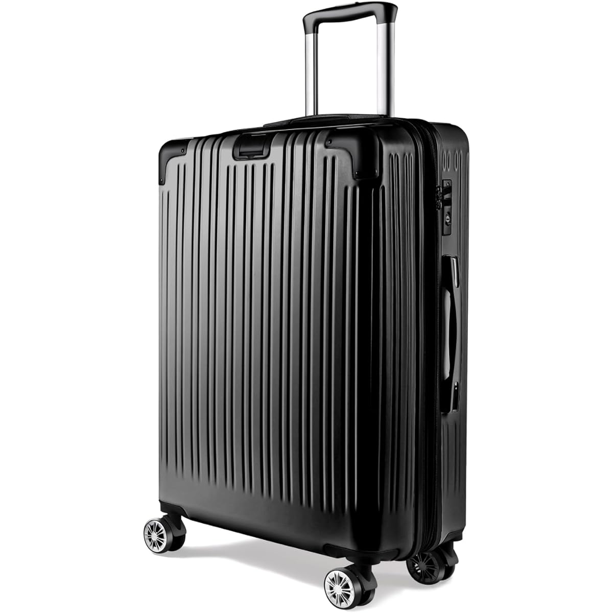 [Lipropp] Carry Case [With 20% Expansion Function] L Size 7 Nights ~ Suitcase 8 Wheel Drive 360° Smooth Travel Lightweight Durable Polycarbonate Matte Embossed Travel Business Business Black