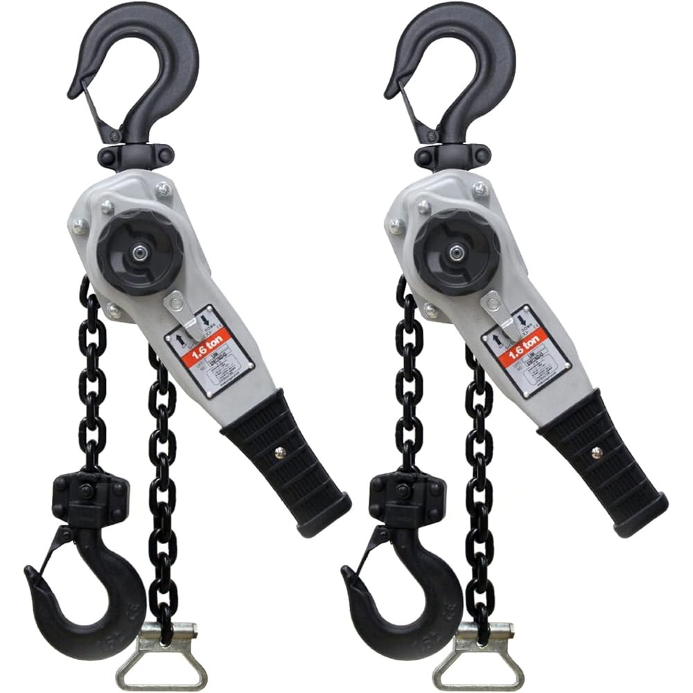 Best Answer Lever Hoist VGP 1.6t Chain 1.5m Silver Silver 2 Units 1.6ton 1.6t 1.6t 1600kg Chain Roller Chain Block Loading Machine Gotcha Gotcha Pulley Hoist Chain Hoist Fixed Tool