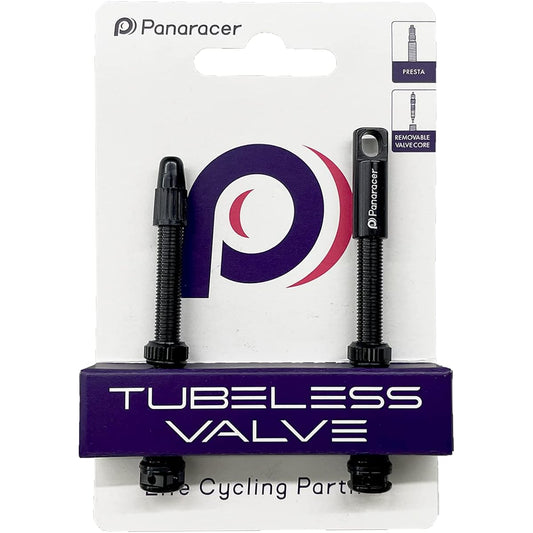 Panaracer Supplies Tubeless Valve Presta 44mm 60mm 80mm For Tubeless Compatible Rims Presta 60mm TLV-60-B Black