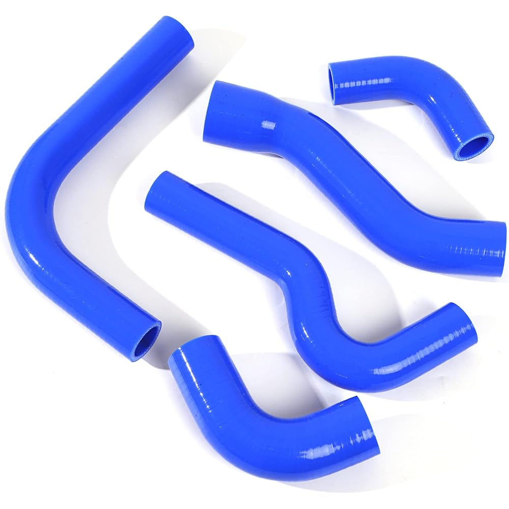 Life Palette JA11 Jimny Silicone Radiator Hose Turbo Hose 5 Piece Set (Blue)