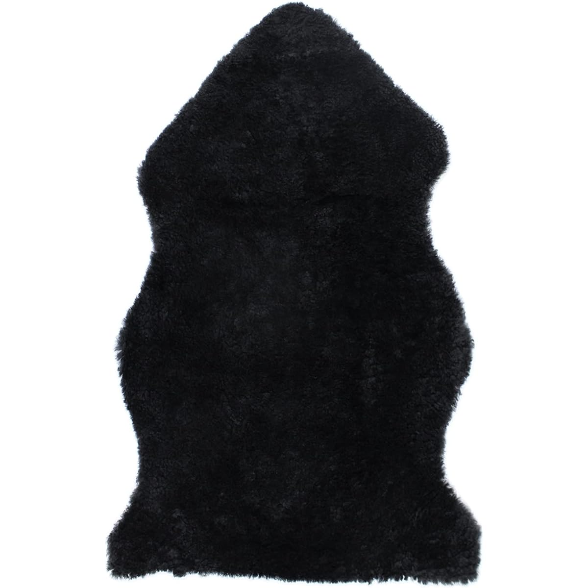 Shearling Rug Natural Australian Short Hair 1 Animal Rug Black 60 x 95cm Washable NFG001