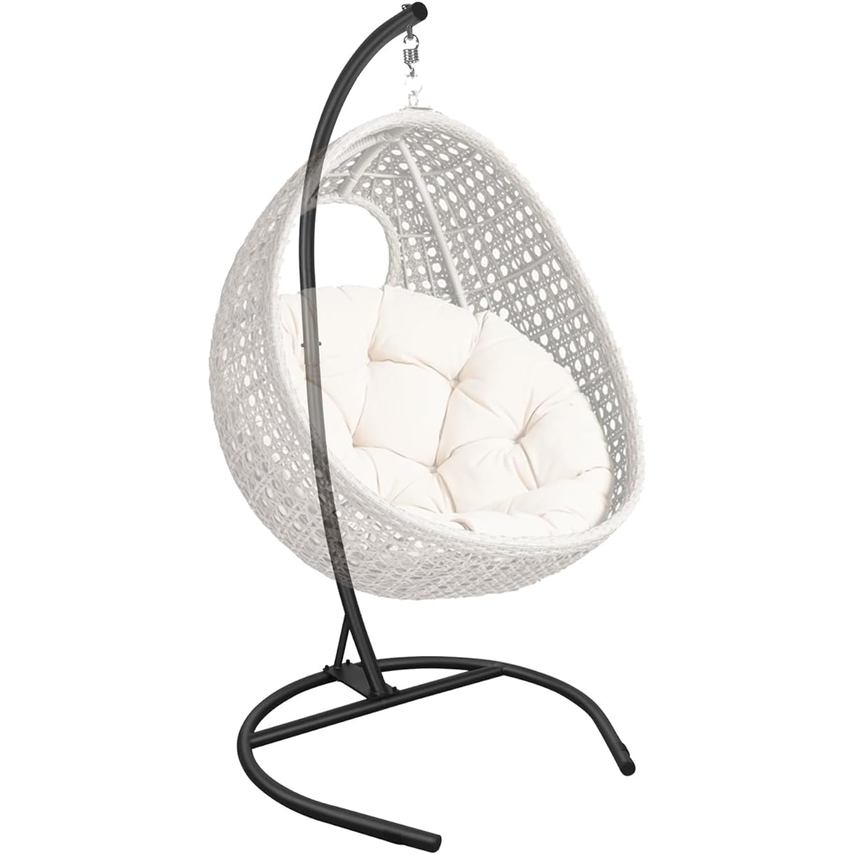 RemixOri Hammock Chair Stand Hanging Chair Stand Freestanding 120kg Load Capacity Indoor/Outdoor Hammock Chair Stand Cast Iron Hanging Approx. 17kg