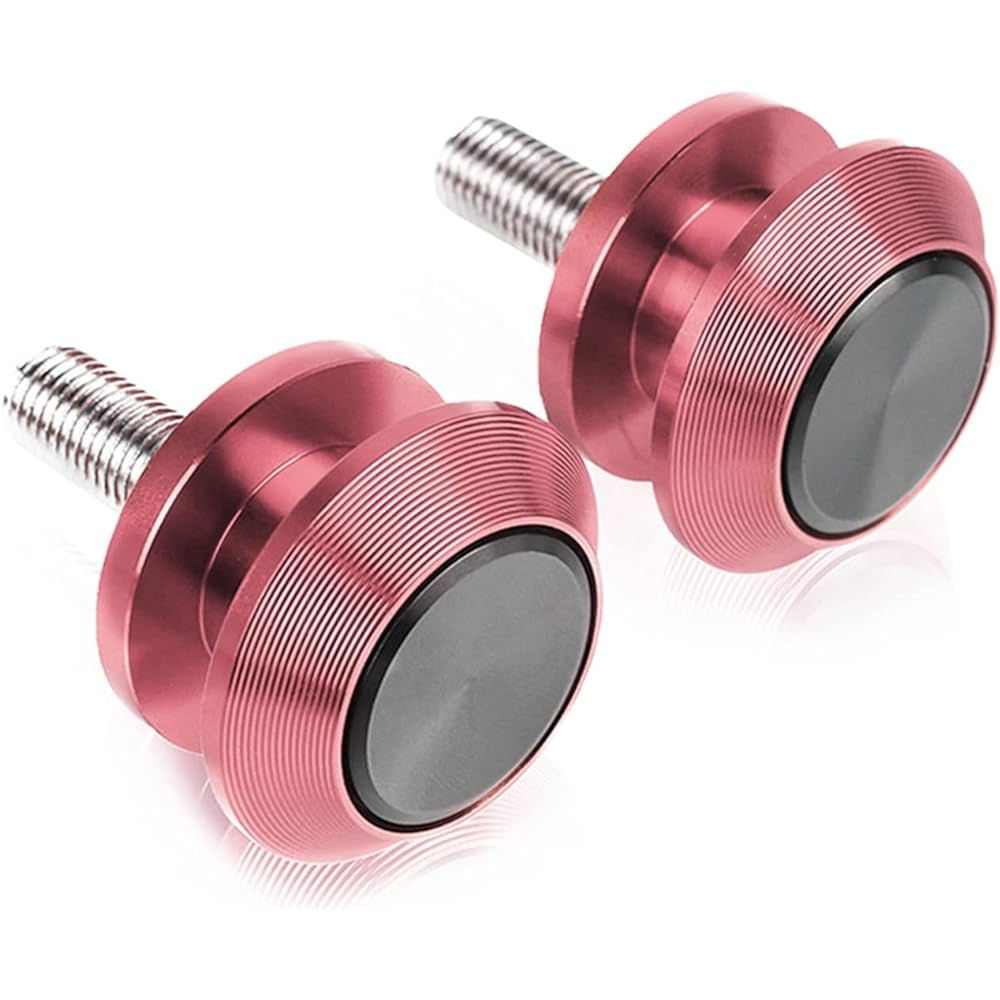 Stand Screw Slider 6MM Motorcycle CNC Aluminum Swing Arm Spool Bracket Screw Slider Suitable for YAMAHA XVS950 Bolt CSPEC XVS950 2018 2017 2016 2015 2014 (Color: Pink)