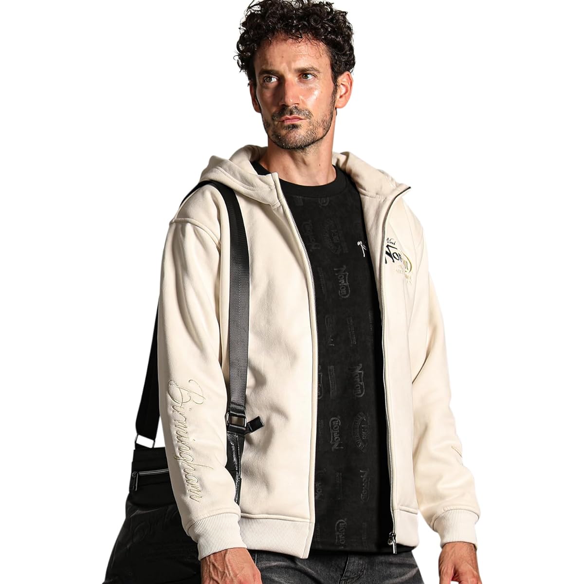 [Norton] Back Boa Police Suede Zip Parka 233N1310