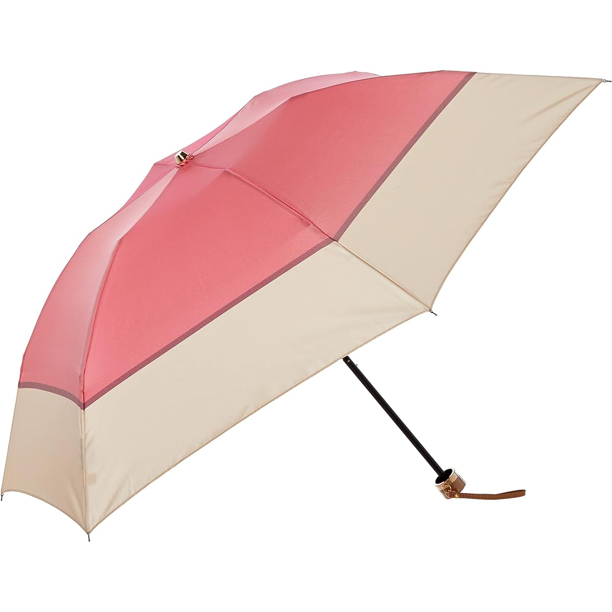 [Moonbat] Umbrella MOONBAT LANVIN COLLECTION Twill Yarn Dye Umbrella Foldable Umbrella Bicolor Simple Stylish Cute Gift Women's Rib Length: Approx. 55cm
