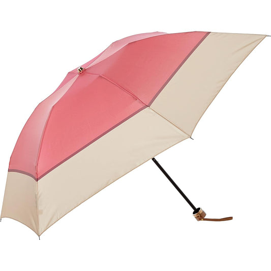 [Moonbat] Umbrella MOONBAT LANVIN COLLECTION Twill Yarn Dye Umbrella Foldable Umbrella Bicolor Simple Stylish Cute Gift Women's Rib Length: Approx. 55cm