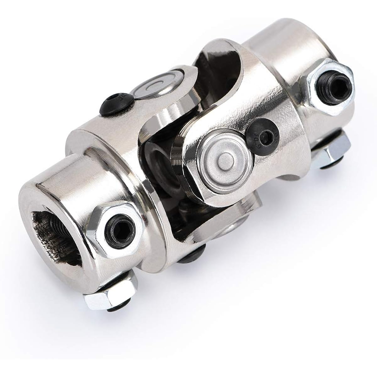 PQY 3/4-30 Sprine X 3/4 DD Nickel Plated Single Steering Shaft Universal U Joint 35 ° Maximum Work angle