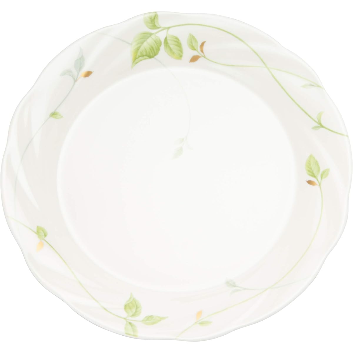 NARUMI Plate Lemon Balm 27cm Green Plant Pattern Lunch Plate One Plate Dinner Made in Japan 8365-1952