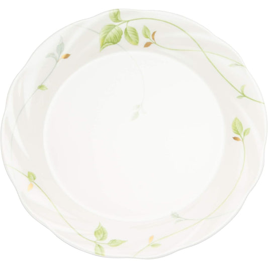 NARUMI Plate Lemon Balm 27cm Green Plant Pattern Lunch Plate One Plate Dinner Made in Japan 8365-1952