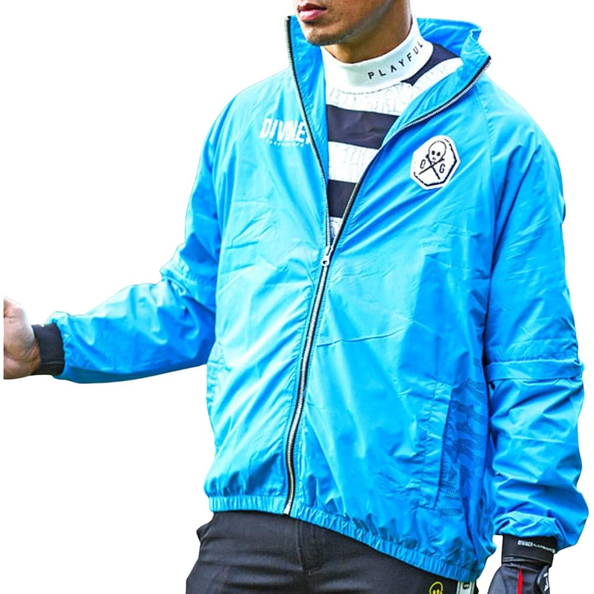 [DIVINER GOLF] Back Mesh Stand Jacket Men's Golf Wear Light Outerwear Nylon Jacket Casual Stylish Sporty Light Color