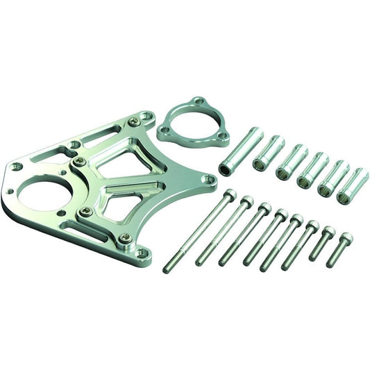 POSH Motorcycle Supplies Sprocket Cover with Clutch Piston Base ZRX1100/II/1200S/R (~'08) Silver 071201-03