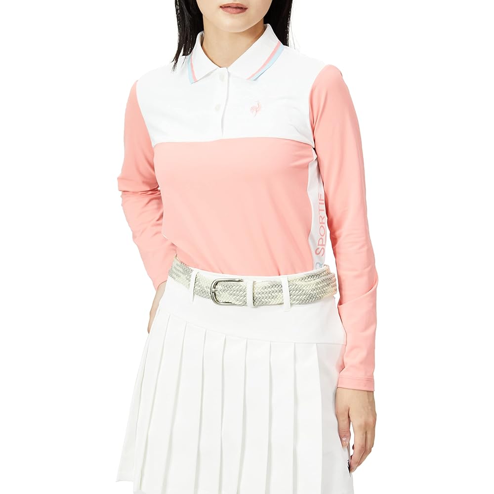 [Le Coq Sportif] Long Sleeve Shirt, Sweat Absorbent, Quick Drying, Stretch, UPF15, Stain Resistant, Fluffy, Soft, Golf QGWUJB01 Women's