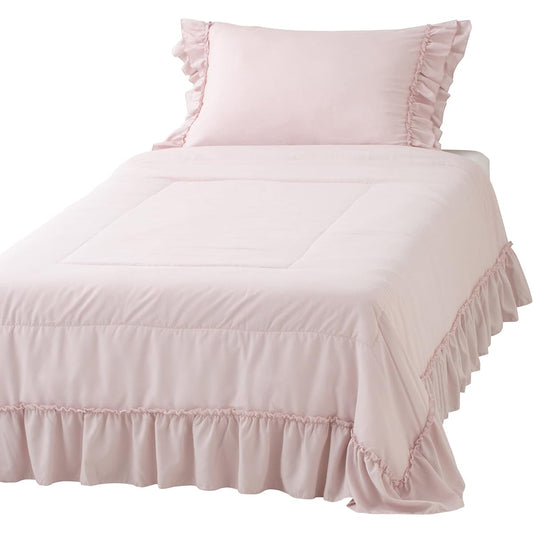 Francfranc Fluffy Cool Feeling Comforter Ruffle Double Pink