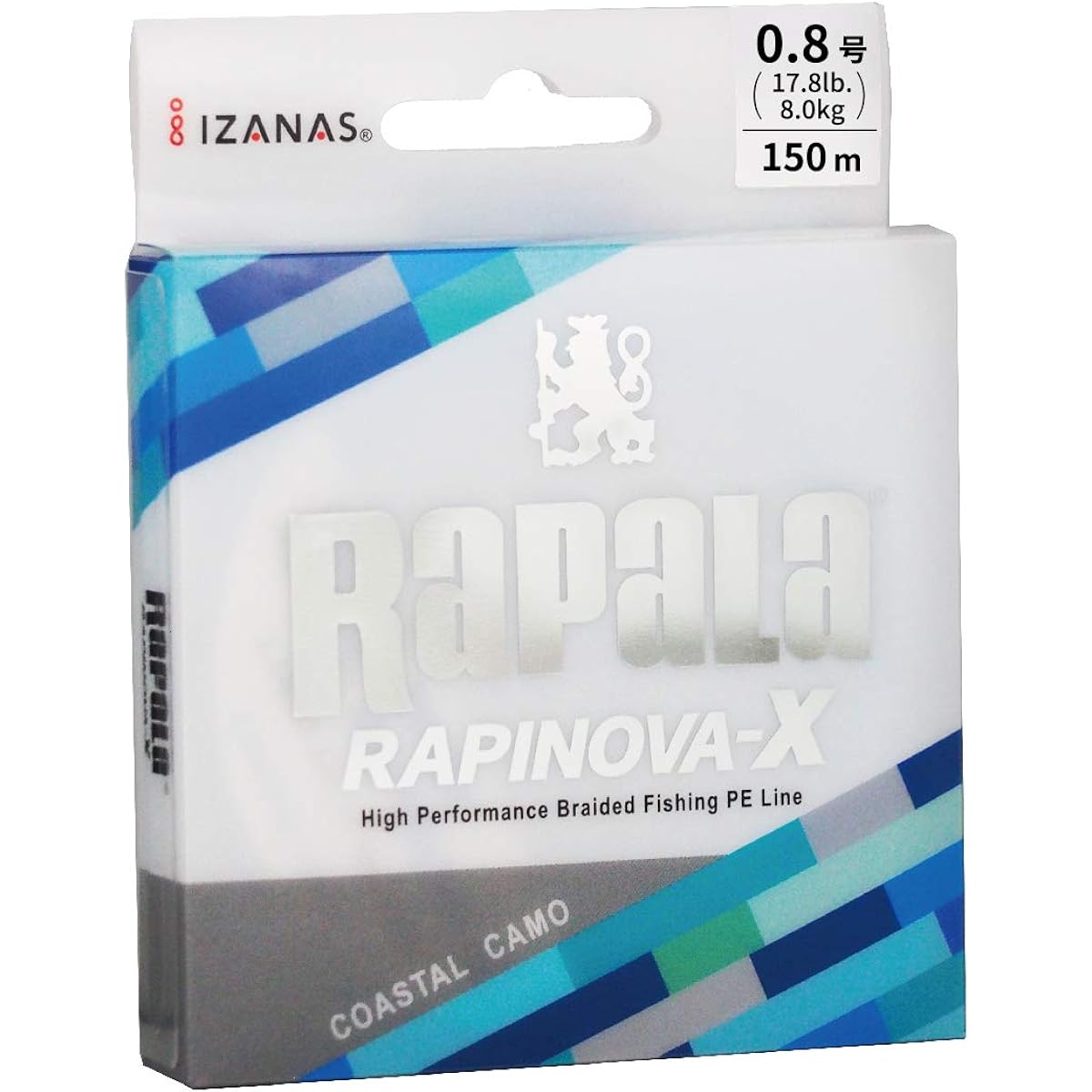 Rapala PE line Rapinova X camo pattern 150m 4 strands costal camo