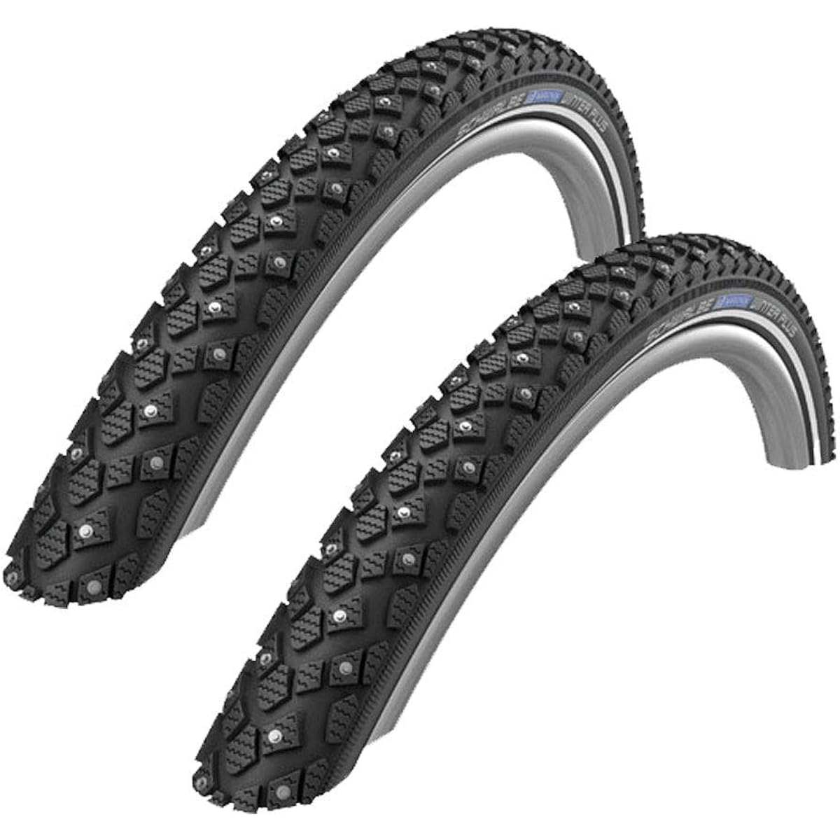 SCHWALBE MARATHON WINTER PLUS 26x1.75 inch (ETRTO 47-559) Marathon Winter Plus Spike Snow Tire Set of 2 [Parallel Import]