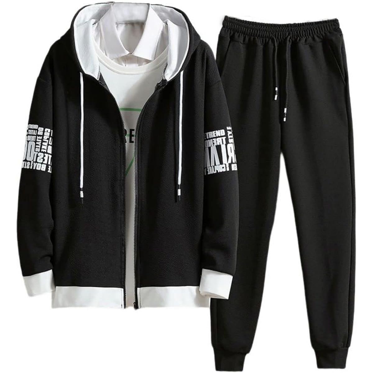 [EndoraDore] Men's Jersey, Top and Bottom Set, Parka Setup, Casual, Thin, Hooded, Shorts, Training, Sportswear, Summer Clothes, Autumn Clothes