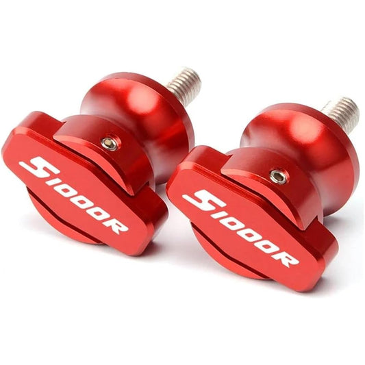 Bike Stand Screw Swing Arm 8mm Motorcycle Swing Arm Spool Slider Stand Screw Accessories For S1000RR S1000R HP4 2010-2013 2014 2015 2016 2017 (Color: Red, Size: S1000R)
