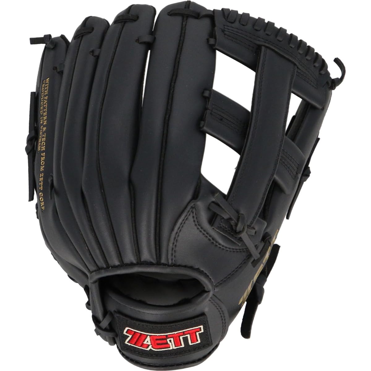 ZETT Catch Ball Gloves for Beginners with Shock Absorption Pad 12 Inches (Elementary School Students ~)