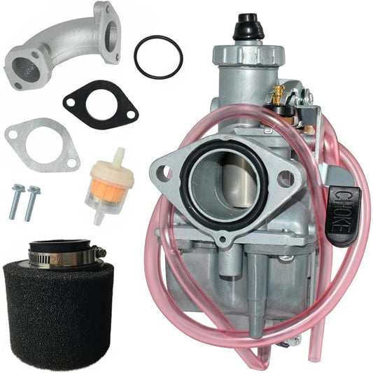 Cylinman VM22 26mm Carburetor with Air Filter Intake Mikuni 110cc 125cc 140cc Dirt Pit Bike Pitpro SSR Predator GX200 196cc 212cc Clone Mini Bike Go Kart Carburetor