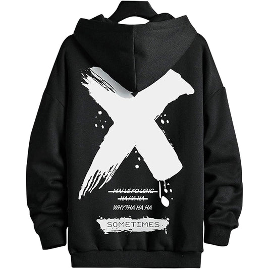[KISETSUKI] Men's Parka, Long Sleeve, Hooded, Brushed Lining, Loose, Autumn Clothes, Winter Clothes, Pullover Sweatshirt, Streetwear, Women's Hoodie, Large Size