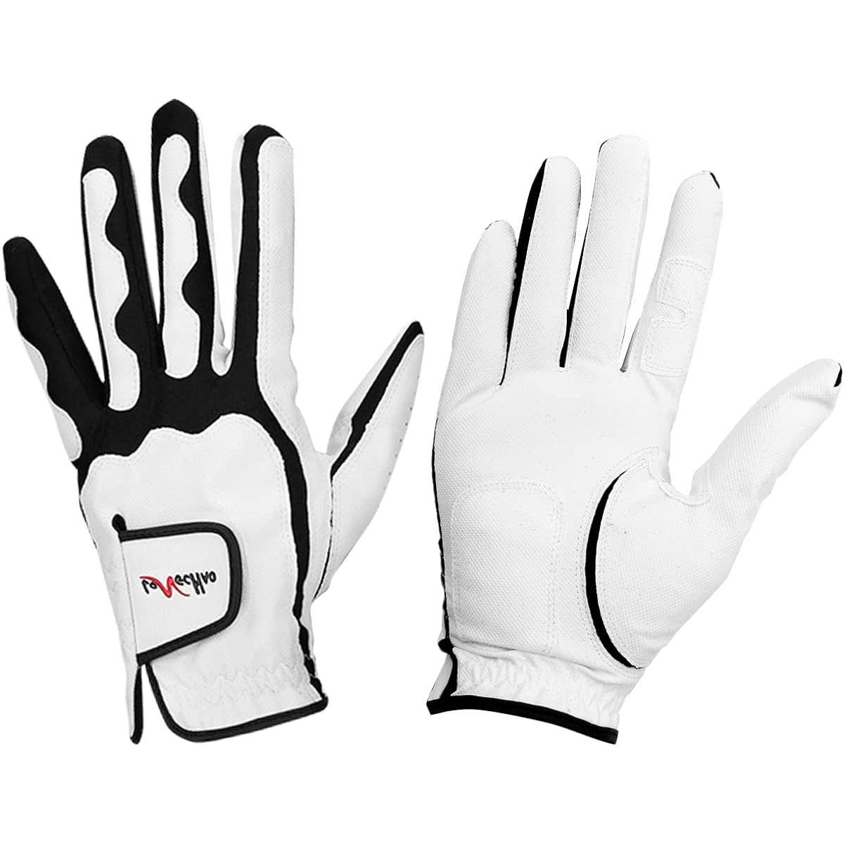 Plata Golf Gloves, Men's, Two-Handed, Leather, Breathable, Stretchable, Easy to Grip