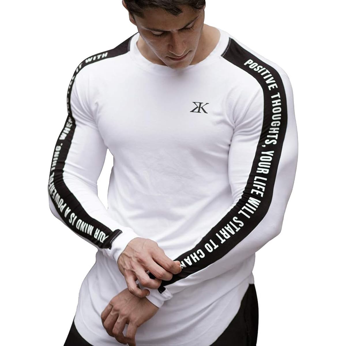 [Samy] CX150 Men's T-Shirt, Long Sleeve, Sports, Training Wear, Fitness, Sweat Absorbent, Quick Drying, Stretching, Muscle Training, Body Building