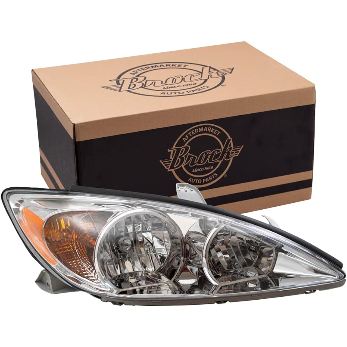 Headlight headlamp chromium housing for passenger seats 02-04 Toyota Kamuri 81110AA060