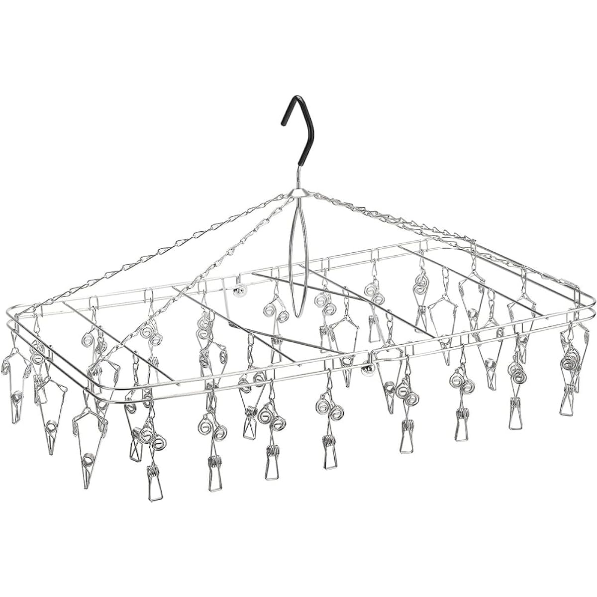 Ohki Easy Pinch Laundry Hanger 30 Pinch Pinch Hanger Foldable Stainless Steel Hanger SDL 00560-3