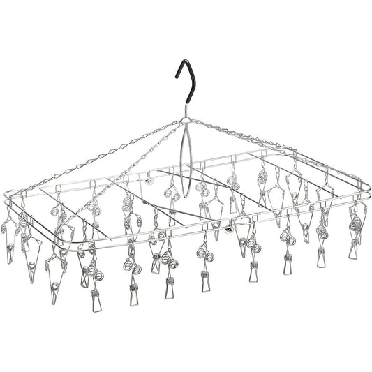Ohki Easy Pinch Laundry Hanger 30 Pinch Pinch Hanger Foldable Stainless Steel Hanger SDL 00560-3