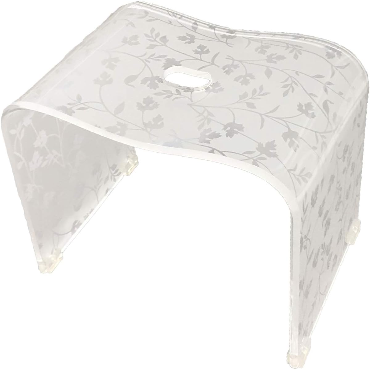 Senko New Silhouette Bath Chair L Height approx. 30cm Approx. W38.5 x D25 x H30cm Clear White 40992