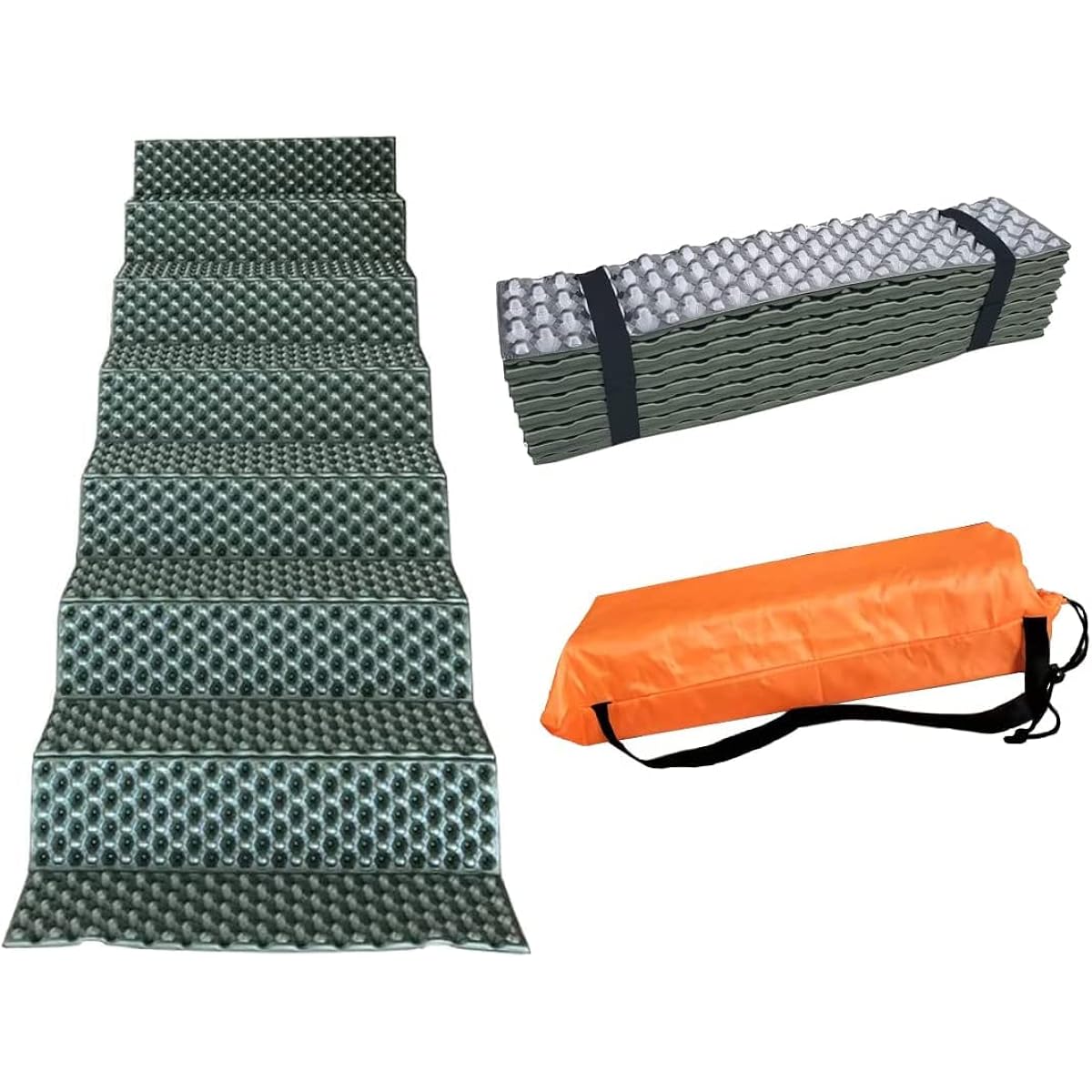 Camping Mat Leisure Sheet EVA Foam Mat Outdoor Mat Foldable Sleeping in Car Sleeping Bag Mat Extra Thick 20mm Comes with Rubber Band/Waterproof/Ultra Lightweight/Insulated